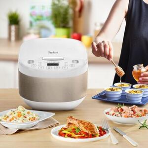 Multicooker TEFAL RK622130 Simply Cook Plus 12 programów z koszem do gotowania na parze i funkcją podtrzymywania temperatury, 4L