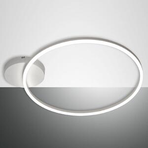Fabas Luce Lampa sufitowa LED Giotto, możliwość ściemniania, biały / opal, salon / jadalnia, metal, nowoczesny
