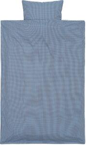 Pościel dziecięca Check 100 x 140 cm niebieska z poszewką na poduszkę 40 x 45 cm