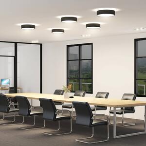 Lampa sufitowa LED Vanida Arcchio, możliwość ściemniania, czarny, kuchnia, aluminium, nowoczesny