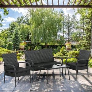 Zestaw ogrodowy - 2x fotel, 1x sofa, 1x stolik