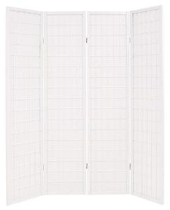 Składany parawan 4-panelowy w stylu japońskim, 160x170, biały