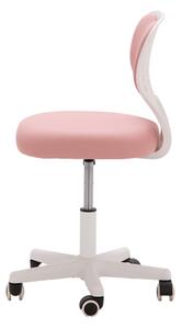 Fotel biurowy różowo-biały MELLODY