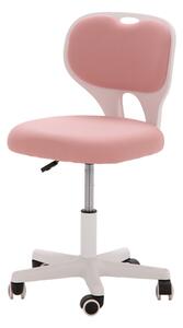 Fotel biurowy różowo-biały MELLODY