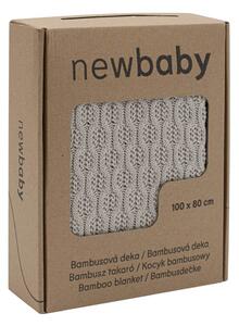 Kocyk bambusowy New Baby ze wzorem 100x80 cm light grey