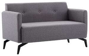 2-osobowa sofa tapicerowana tkaniną, 115x60x67 cm, jasnoszara