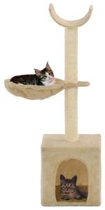 Drapak dla kota z sizalowymi słupkami, 105 cm, beżowy