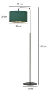 Lampa stojąca podłogowa Emibig 1xE27 60W HILDE LP1 BL GREEN 1051/LP1