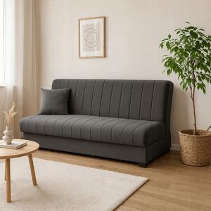 Sofa z Funkcją Spania SIGMA Rozkładana Wersalka Dwuosobowa Szara Nowoczesna do Salonu