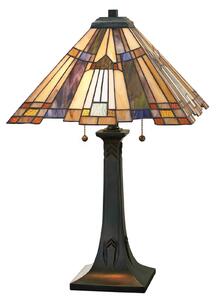 QUOIZEL Piękna lampa stołowa Inglenook w stylu Tiffany