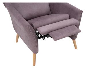 Fotel z funkcją relaks fioletowy NORD
