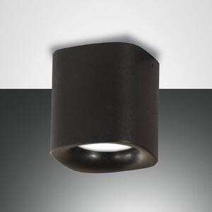 Fabas Luce Lampa sufitowa Smooth, 1-punktowa, czarna, IP44