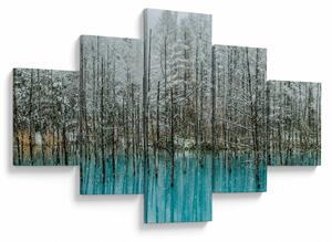 Obraz - Turkusowy staw, Biei, Japonia (125x70 cm)