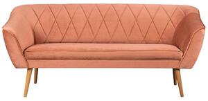 Sofa trzyosobowa w stylu skandynawskim Rosa 3 Różowa