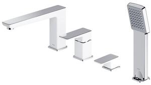 Bateria wannowa natynkowa OMNIRES Parma PM7432CRB 4-otworowa Biały-chrom