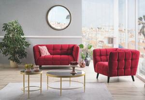 Fotel do salonu CASTELLO VELVET 1 bordowy