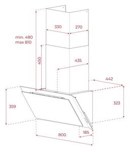 Okap TEKA DVI 88-G1 EOS BM Czarny 726m3/h 69dB klasa A+++
