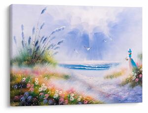 Obraz - Romantyczna plaża, obraz olejny (70x50 cm)