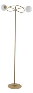 Lampa podłogowa dekoracyjna złota dwa mleczne klosze 2xG9 12W Velvet Sigma Lighting