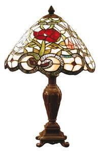 Clayre&Eef Flora klasyczna lampa stołowa w stylu Tiffany