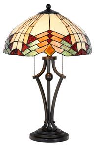 Clayre&Eef Lampa stołowa 5961 w stylu Tiffany kolorowe szkło