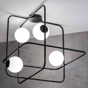 Marchetti Lampa sufitowa Intrigo kwadratowa czarna