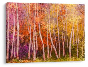 Obraz kolorowego lasu (70x50 cm)