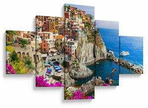 Obraz - Włoska wioska Manarola (125x70 cm)
