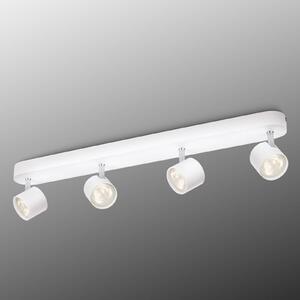 Philips 4-punktowa lampa sufitowa LED STAR STAR, możliwość ściemniania, biały / opal, salon / jadalnia, aluminium, nowoczesny