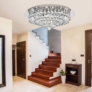 Searchlight Lampa sufitowa Hanna chrom kryształowe kule 55cm