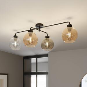 TK Lighting Lampa sufitowa Cubus 4-punktowa przezroczysty/bursztynowy/szary