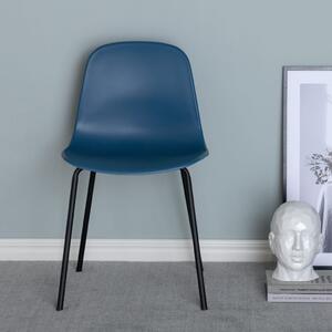 Venture Home Krzesła Arctic 2 szt., plastikowe, czarno-niebieskie