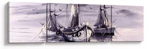 Obraz - Port, obraz olejny (170x50 cm)