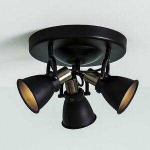 Markslöjd Lampa sufitowa Alton czarna, regulowane spoty