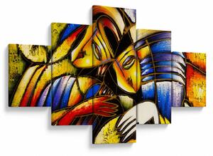 Obraz - Obraz olejny, kochankowie (125x70 cm)