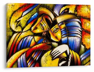 Obraz - Obraz olejny, kochankowie (70x50 cm)
