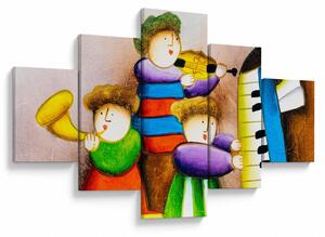 Obraz - Muzycy, malarstwo (125x70 cm)