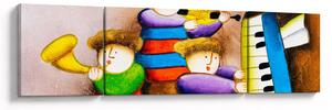 Obraz - Muzycy, malarstwo (170x50 cm)