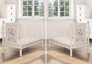 Łóżeczko dziecięce 2w1 z naturalnego drewna bukowego | Bello4Baby