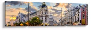 Obraz - Calle Gran Vía, Madryt, Hiszpania (170x50 cm)