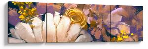Obraz kwiatów (170x50 cm)