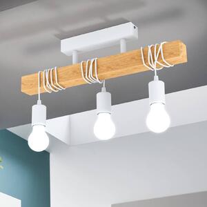 EGLO Lampa sufitowa Townshend z drewna 3-punktowa biała