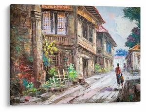 Obraz filipińskiej wioski, Azja (70x50 cm)