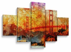 Obraz - Golden Gate, San Francisco, Kalifornia (125x70 cm)