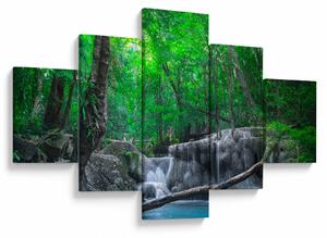 Obraz - Wodospad Erawan, Kanchanaburi, Tajlandia (125x70 cm)