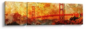 Obraz - Golden Gate, San Francisco, Kalifornia (170x50 cm)