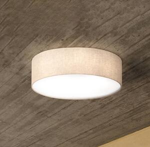FISCHER & HONSEL Lampa sufitowa Thor, możliwość ściemniania, kremowy / amber, salon / jadalnia, tkanina / materiał / jedwab, nowoczesny