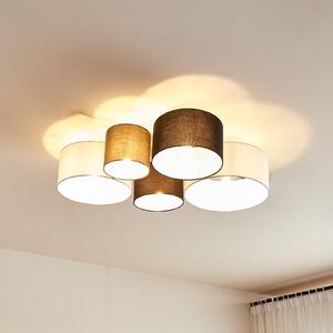 Lampa sufitowa Lettie Lindby, możliwość ściemniania, multikolor, salon / jadalnia, tkanina / materiał / jedwab, skandynawski