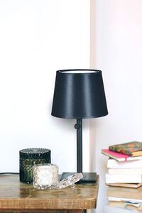 Czarna lampka z abażurem na nóżce - A55-Espa