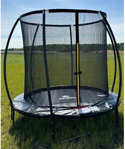 Trampolina ENERO z siatką wewnętrzną FI 244 cm Czarny